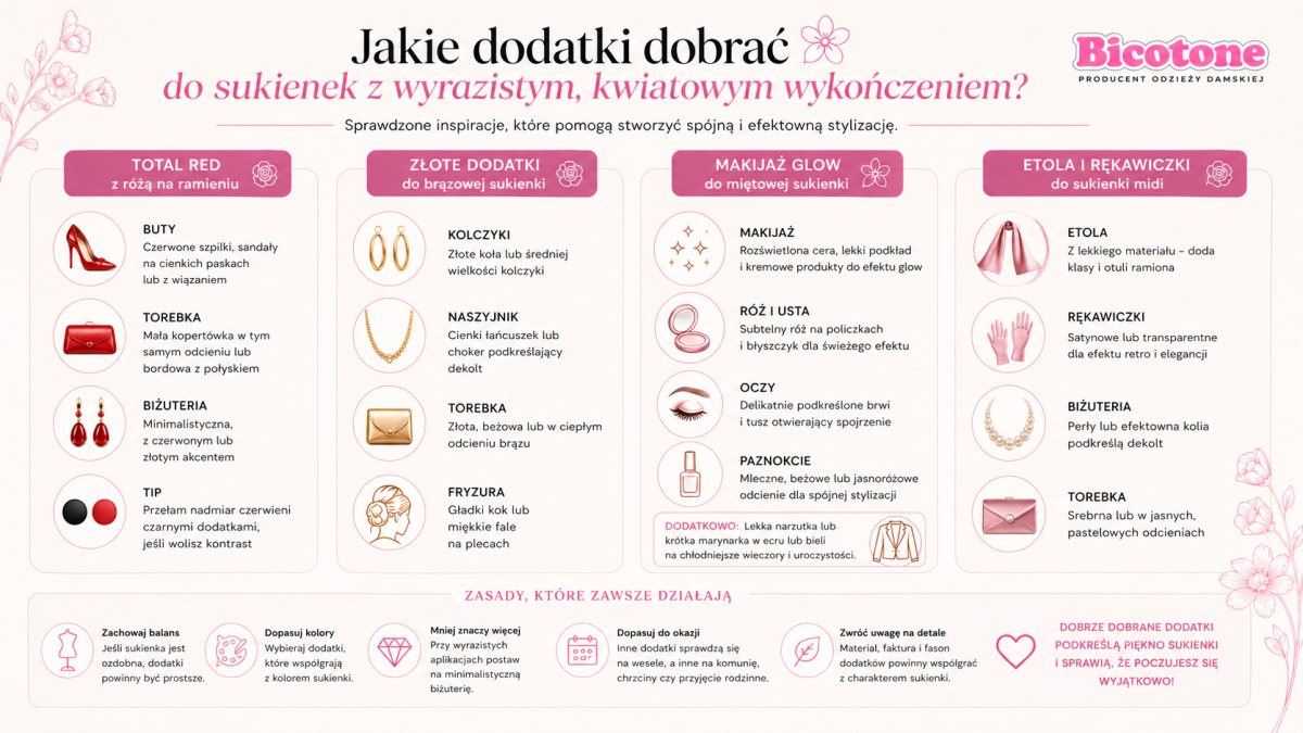 dodatki do sukienki infografika