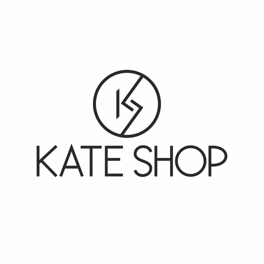 Logo KATE SHOP przedstawiające stylizowany monogram KS w okręgu, przeznaczone dla butików partnerskich.